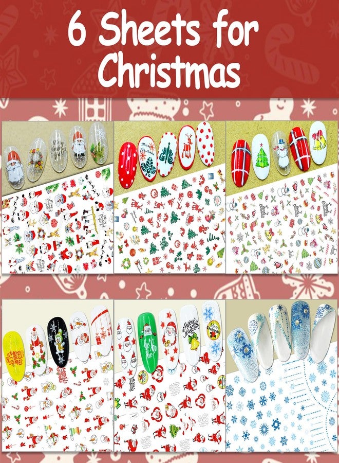 TailaiMei 24 Sheet All Holidays Nail Art Stickers, Christmas Valentine's Day Mixed Seasons Variety Pack for Halloween Fall Nail Decals, Self-Adhesive Design Thanksgiving Nail Decorations (Classical) - Image 4